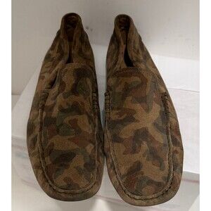 Tod's Shoes Mens Size 9 Camouflage Print Leather Loafers Limited Edition